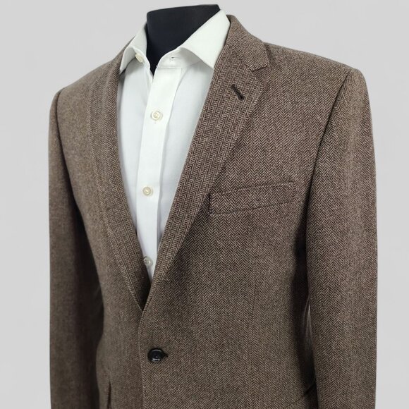 J. Crew Men's Ludlow Herringbone Sport Coat Blazer 40R - Picture 4 of 14